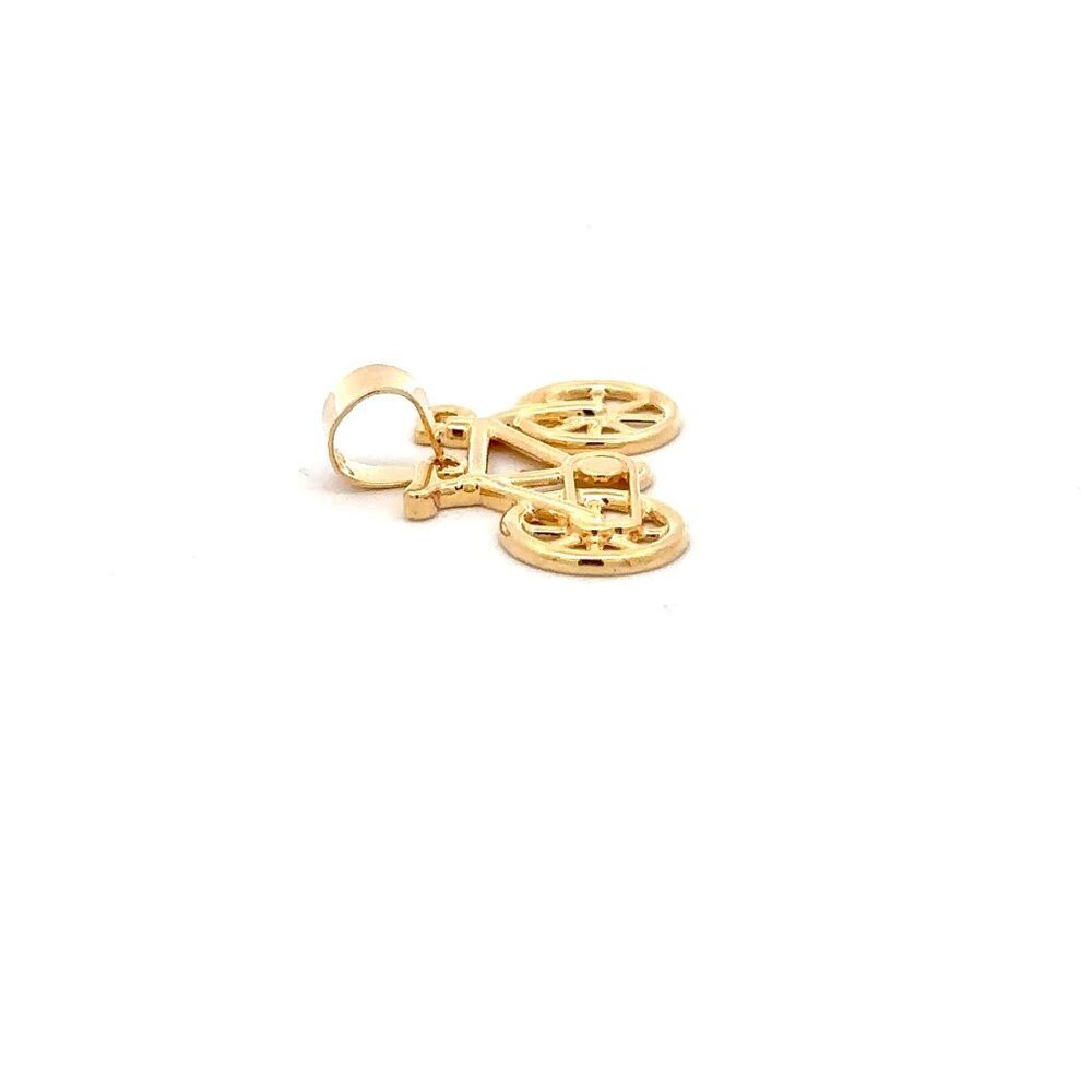 18K Gold Pendant Bicycle 1.90grams - Picture 12 of 14